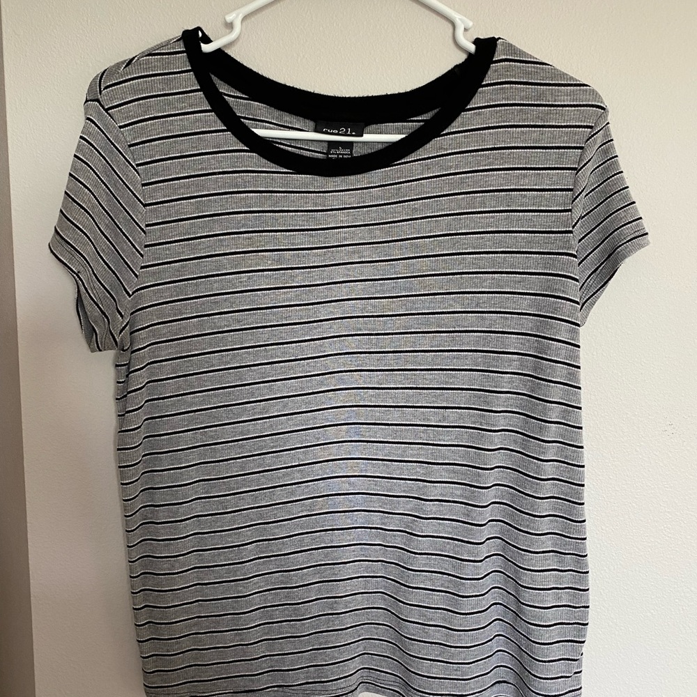 Striped Cropped Shirt